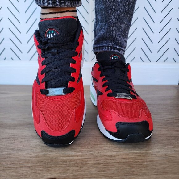 ❤️❤️Rare Nike Air Max 2 Light Womens Shoes 7.5 Sneakers Red Green A01741-003 New - Picture 6 of 12